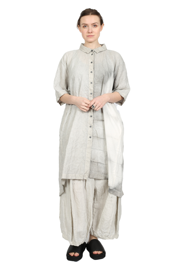 Rundholz - Hand-painted balloon linen trousers - 1251670105