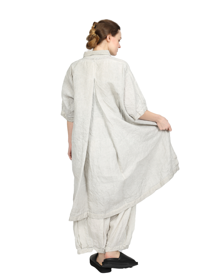 Rundholz - Handbemaltes ausgestelltes leinen kleid - 1251670901