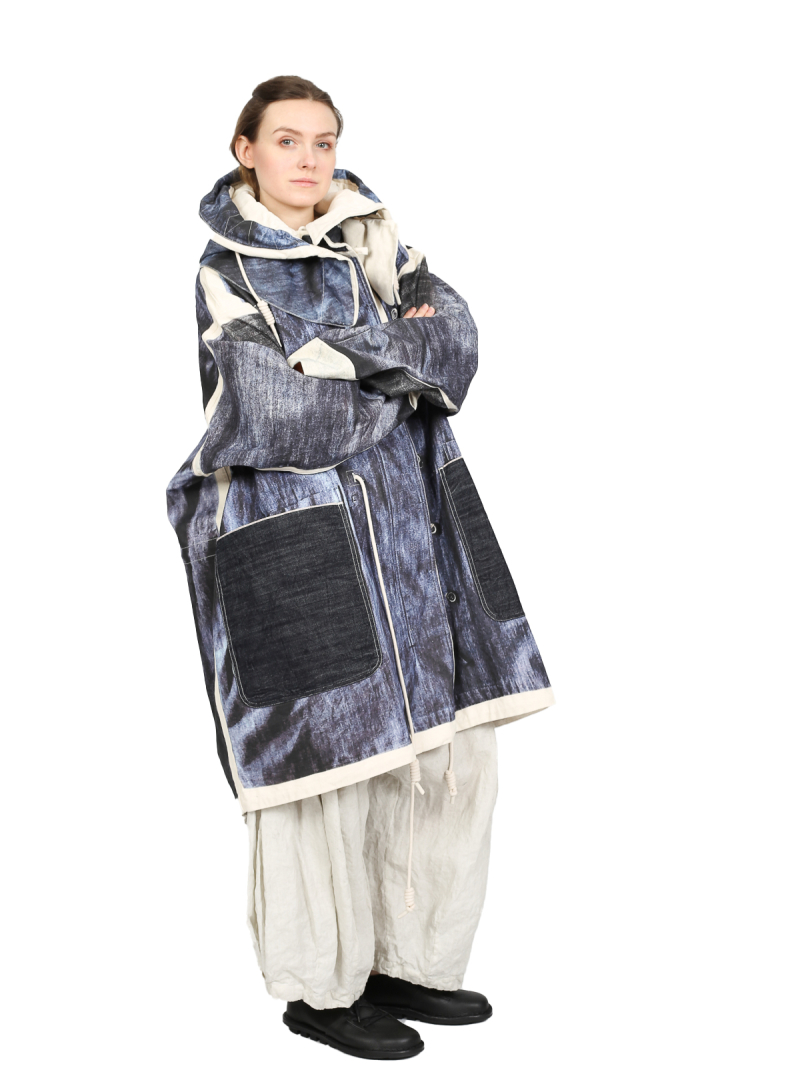 Rundholz - Hand-painted balloon linen trousers - 1251670105