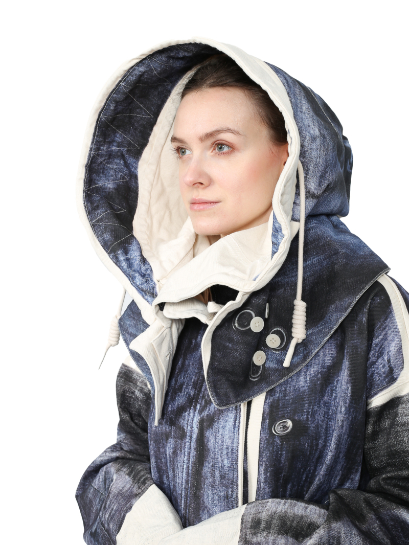 Rundholz DIP - Straight wide raw denim coat - 1252101201