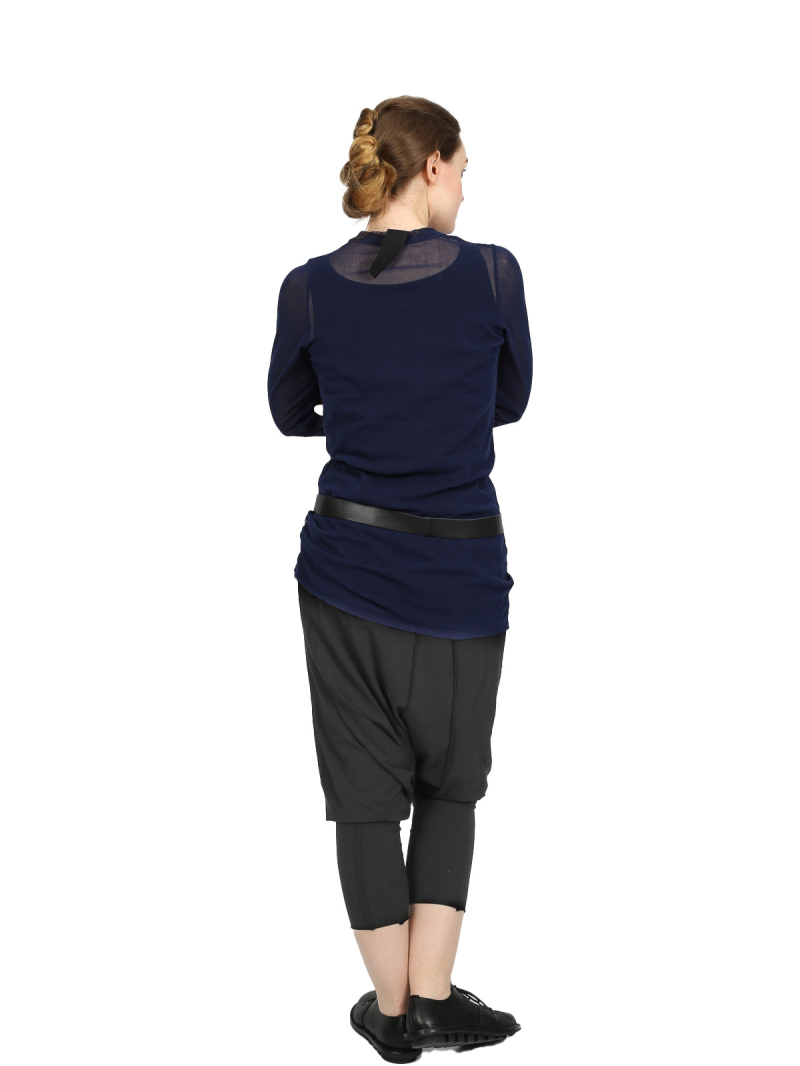 Rundholz DIP - Tulip-shaped cotton crepe jersey cupro pants - 1252560108