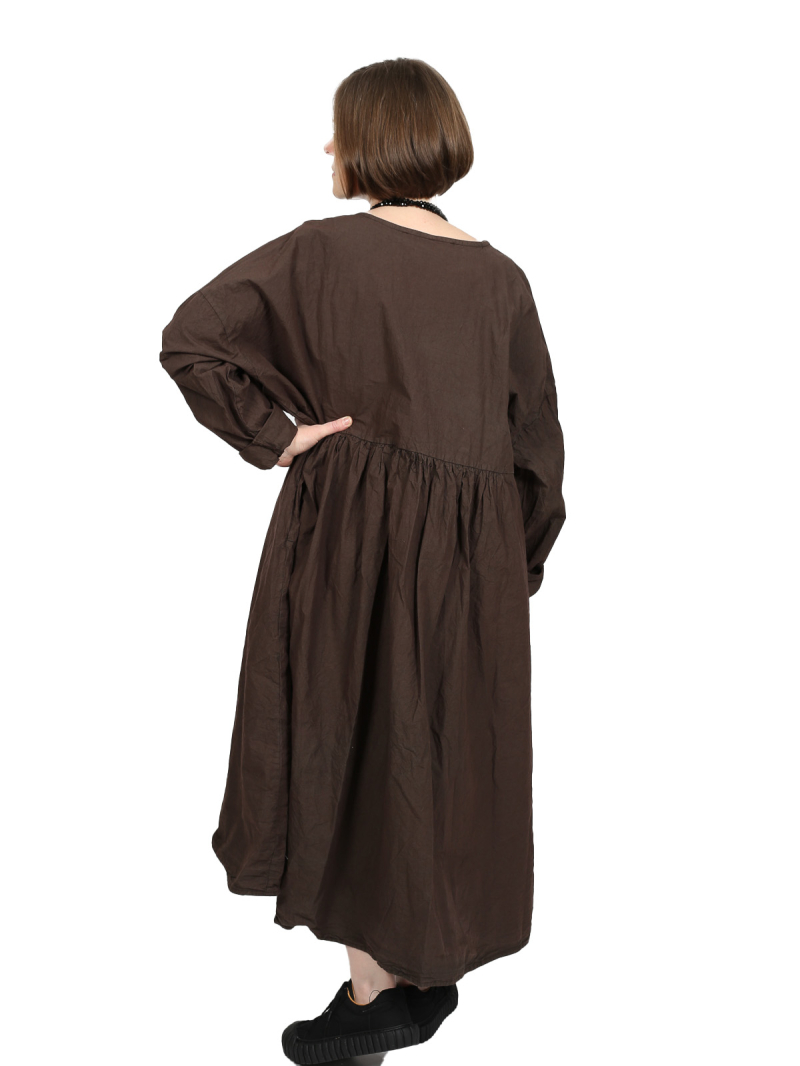 Privatsachen - Kleid Vanmeer - Geräuschebaumwolle - Choco - 252180