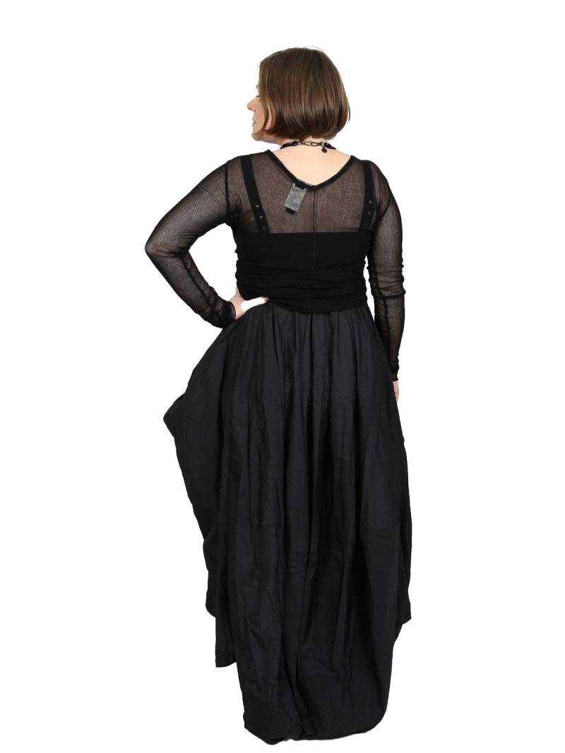 Pal Offner - Longsleeve - Sheer Wrap Longsleeve_Organic Cotton Mesh - Black - 2501-030102-330001