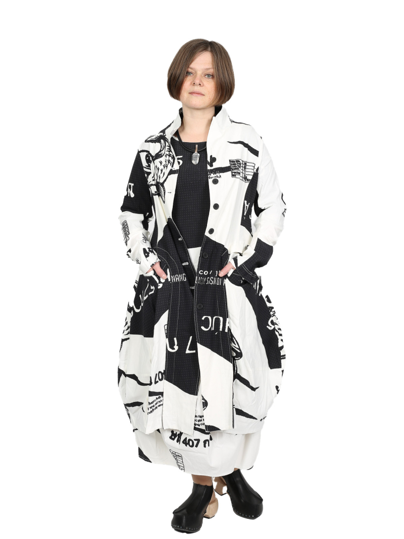 Rundholz Black Label - coat - black print - 1253441219