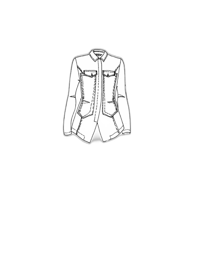 Rundholz - Bananenförmige wollmix-jacke mit teilungsnähten - 2241011105