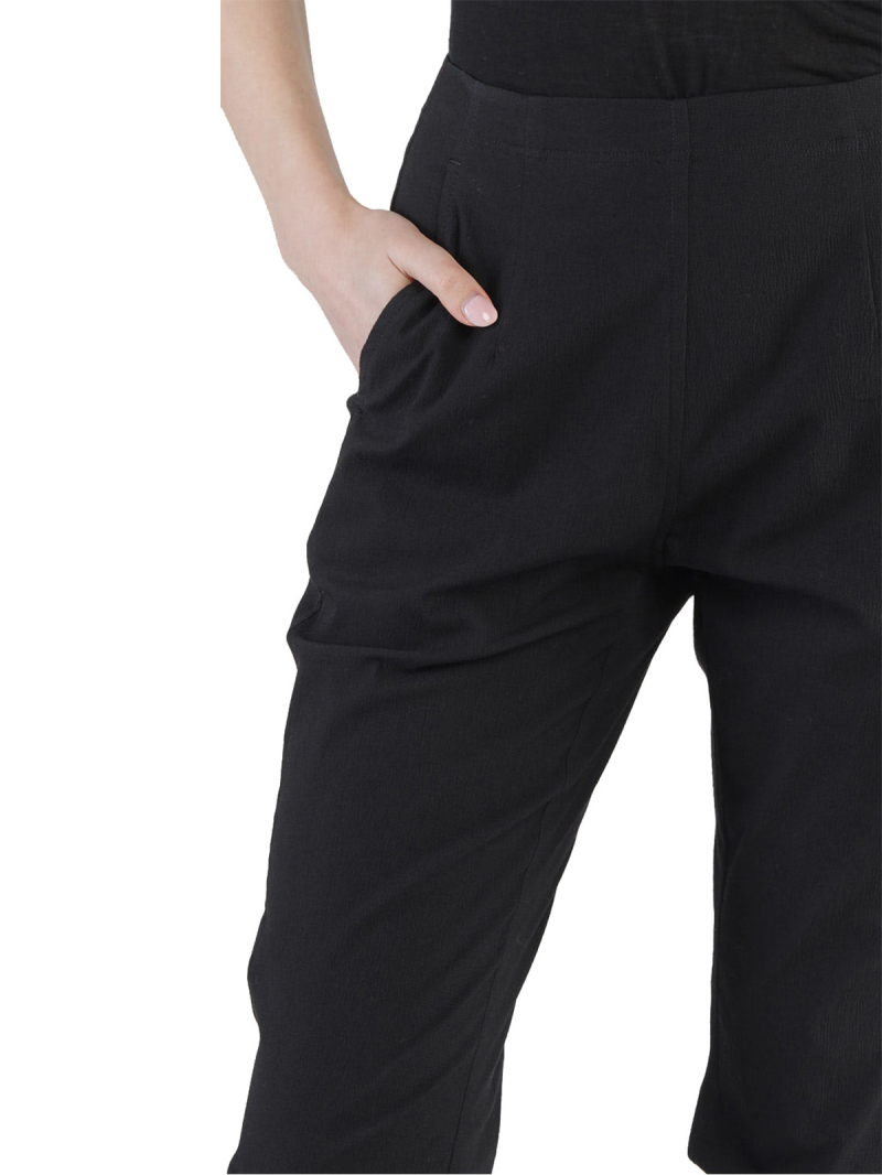 Rundholz - Stretchhose in Röhrenform mit Taschen Black - 2241160116