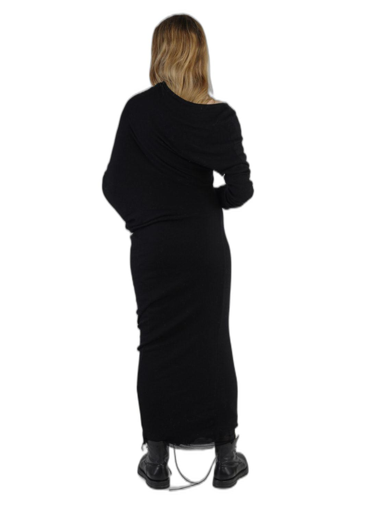 Rundholz - Asymetrisches langes merino-jersey-kleid - 2241180905