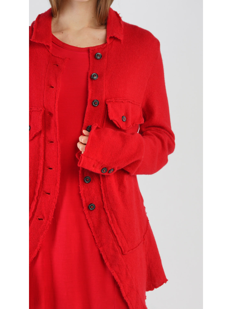 Rundholz - Schmale kaschmir-strickjacke mit schlitz - 2241367104