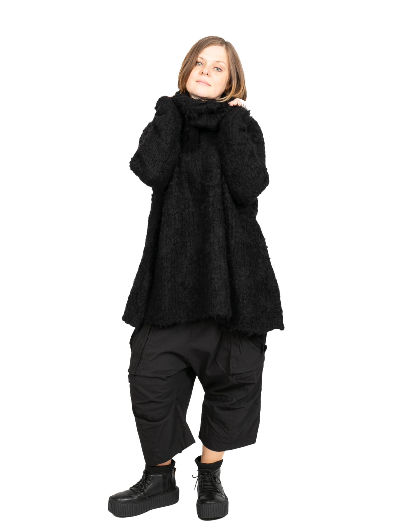 Rundholz - Pull douillet avec col noeud Oversize Black - 2241380705