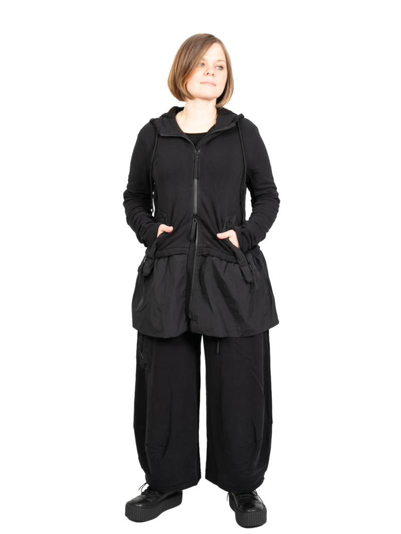 Rundholz Black Label - Sweater jacket with hood and techno