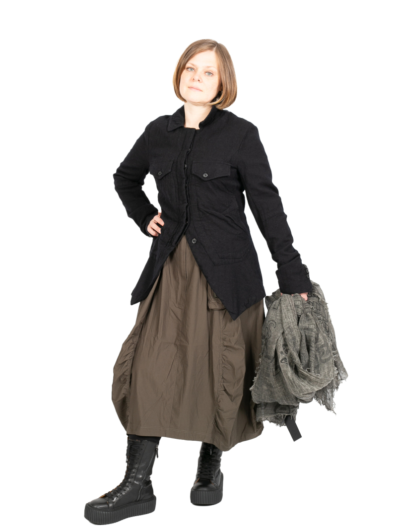 Rundholz Black Label - Balloon dress with gathers in the