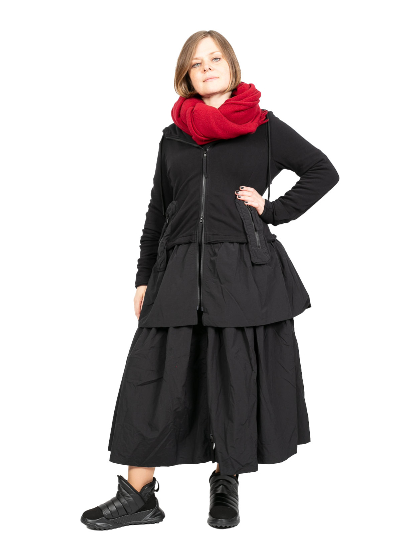 Rundholz Black Label - Sweater jacket with hood and techno