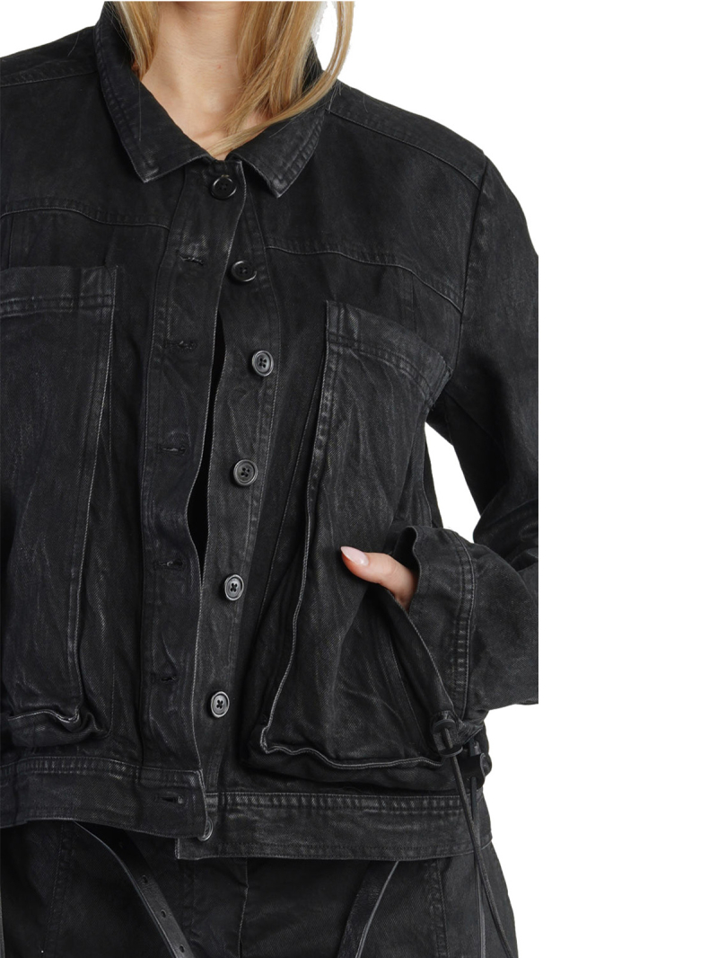 Rundholz DIP - Jacket in short form and eye pockets Stretch Black -  2242391107