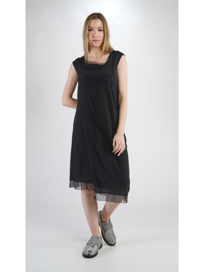 gerades schmales seidenstretch-kleid