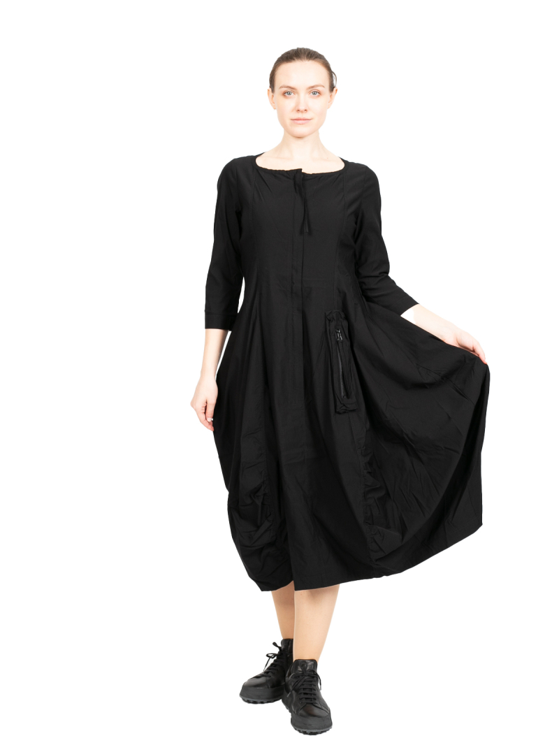 Rundholz Black Label - Robe ballon avec fronces en forme de ballon Super Stretch Black - 2243220904