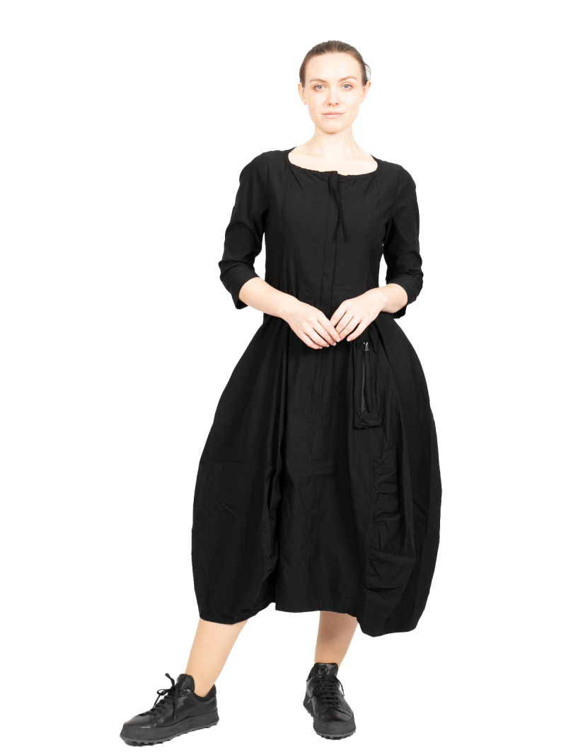 Rundholz Black Label - Robe ballon avec fronces en forme de ballon Super Stretch Black - 2243220904