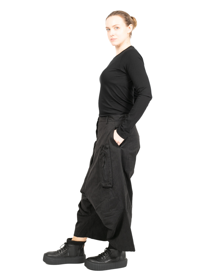 Rundholz Black Label - Pantalon large avec entrejambe basse et poches à bagages Black - 2243230105