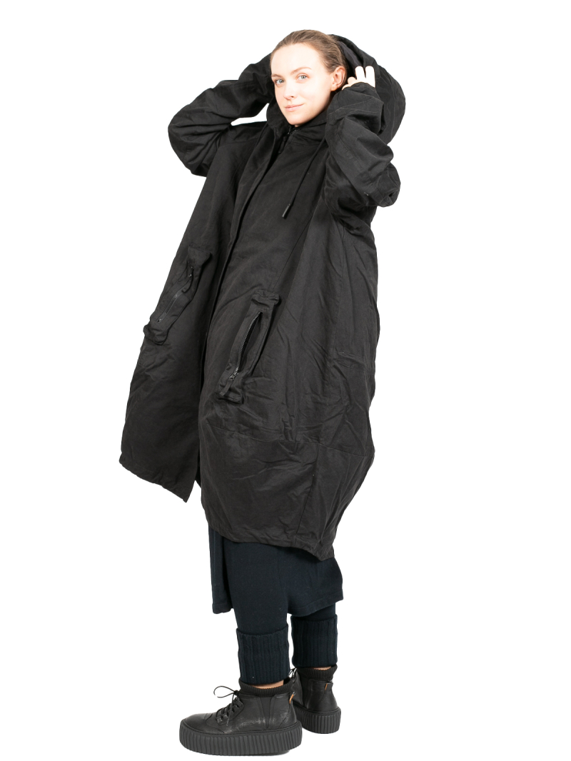 Rundholz Black Label - Manteau Parka avec capuche et gilet à motifs intégré matelassé Black - 2243231202