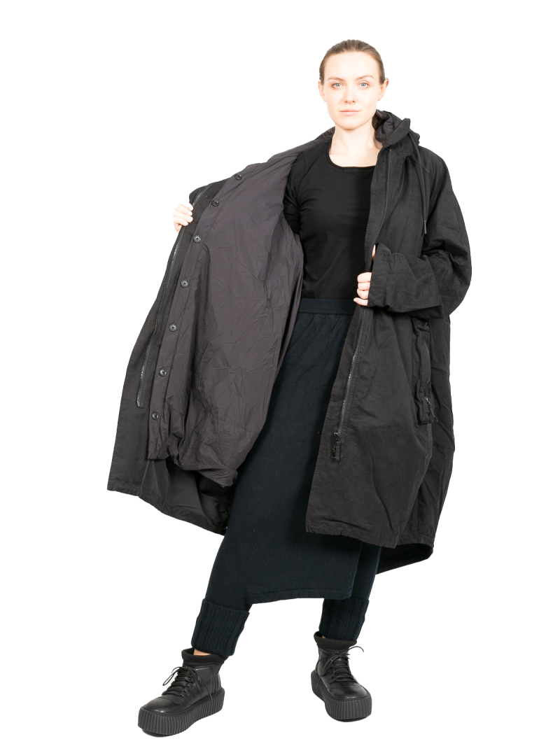 Rundholz Black Label - Manteau Parka avec capuche et gilet à motifs intégré matelassé Black - 2243231202