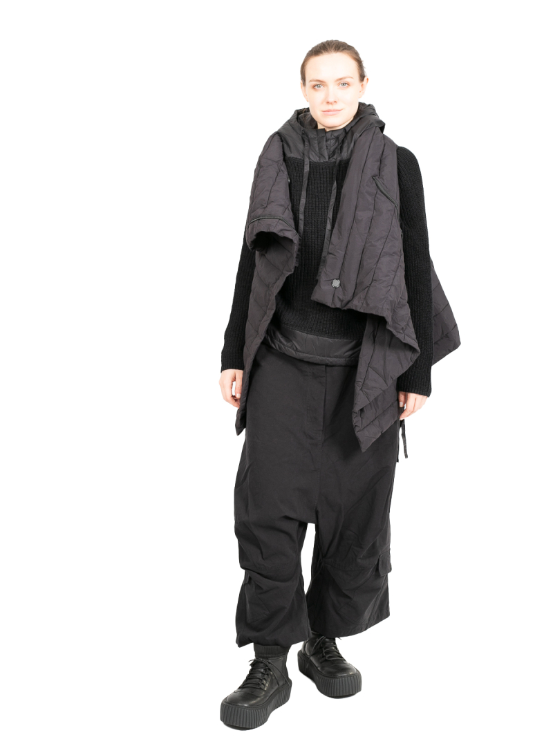 Rundholz Black Label - Pantalon large avec entrejambe basse et petites poches à rabat Black - 2243300101