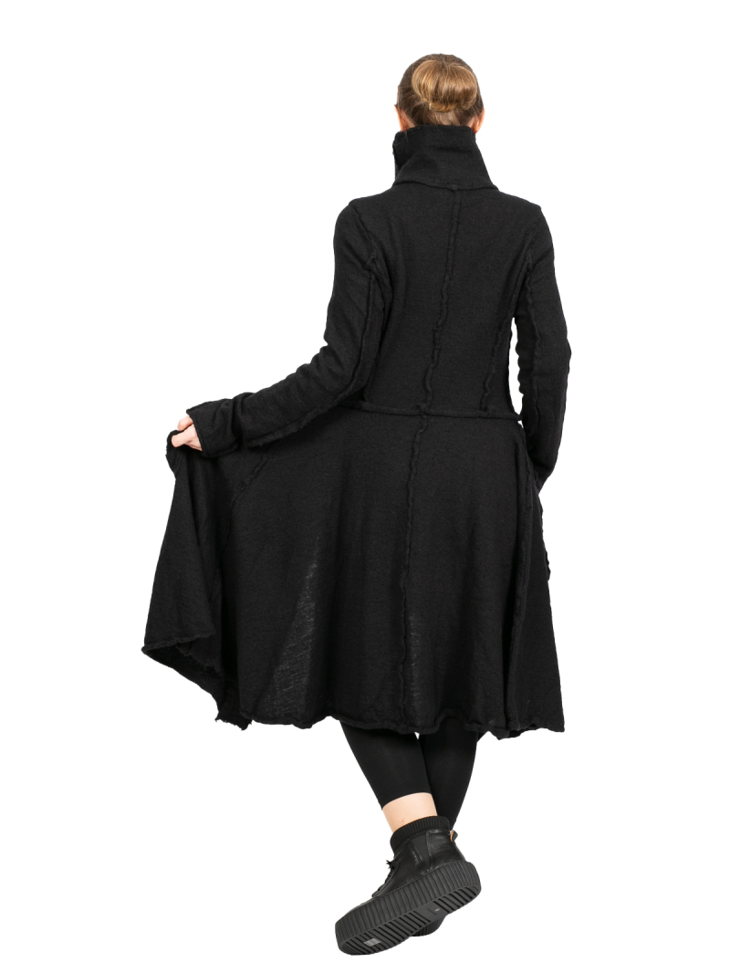 Rundholz Black Label - Manteau en tricot avec poches à valise Laine bouillie Black - 2243897208-