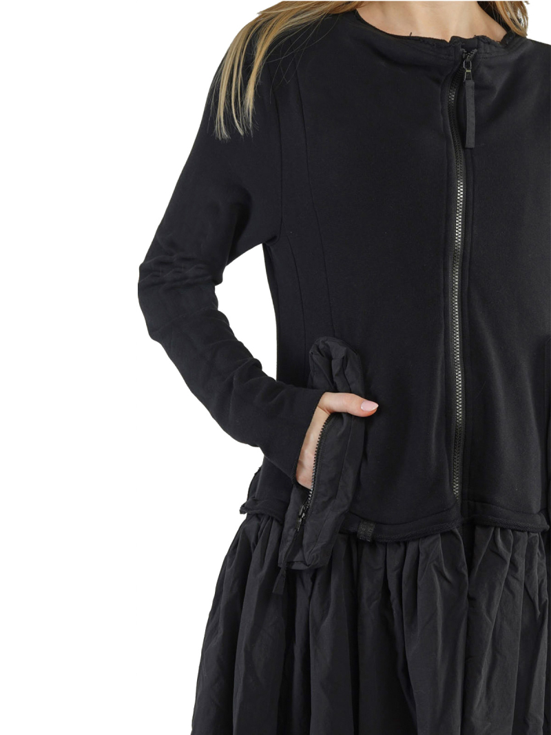 Rundholz Black Label - SweaterKleid mit gerüschtem Techno Rockteil Black - 2243510924 
