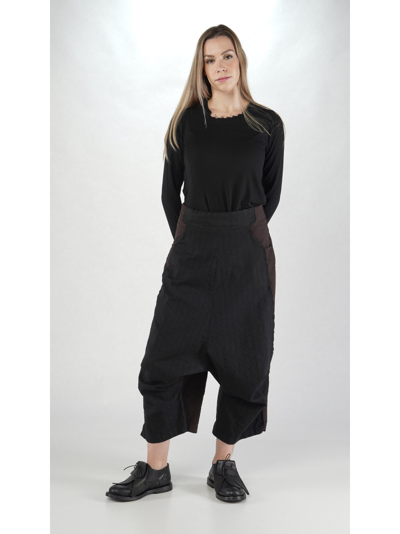 Rundholz - Rundholz Baggy Fit Hose aus Wolle und Baumwolle - 2251110106