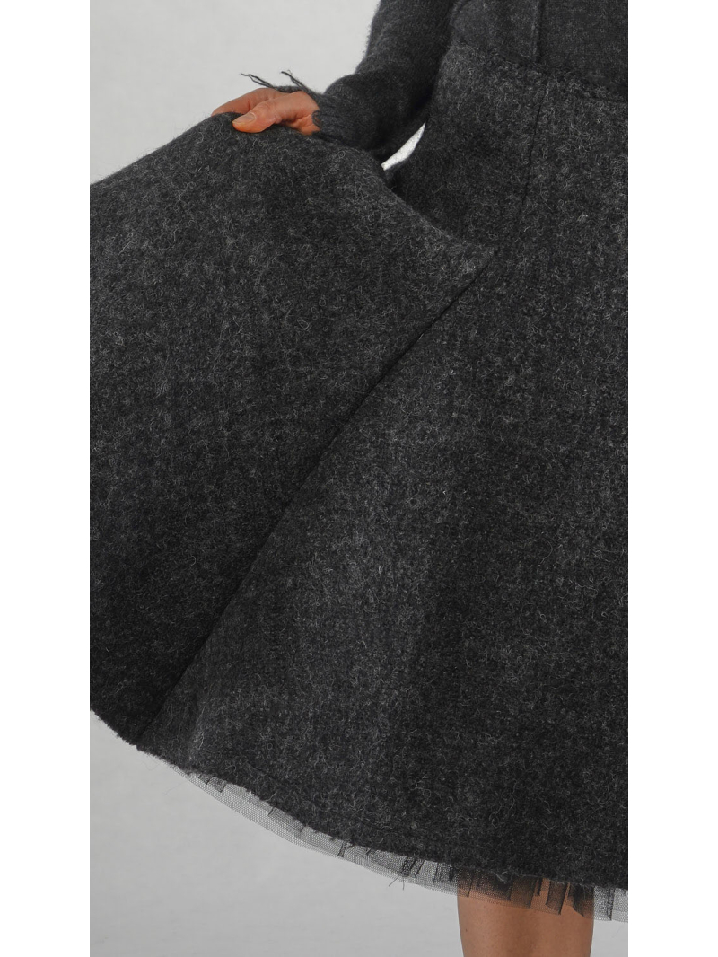 Rundholz - Knielanger Wollmix Rock - 2251120309