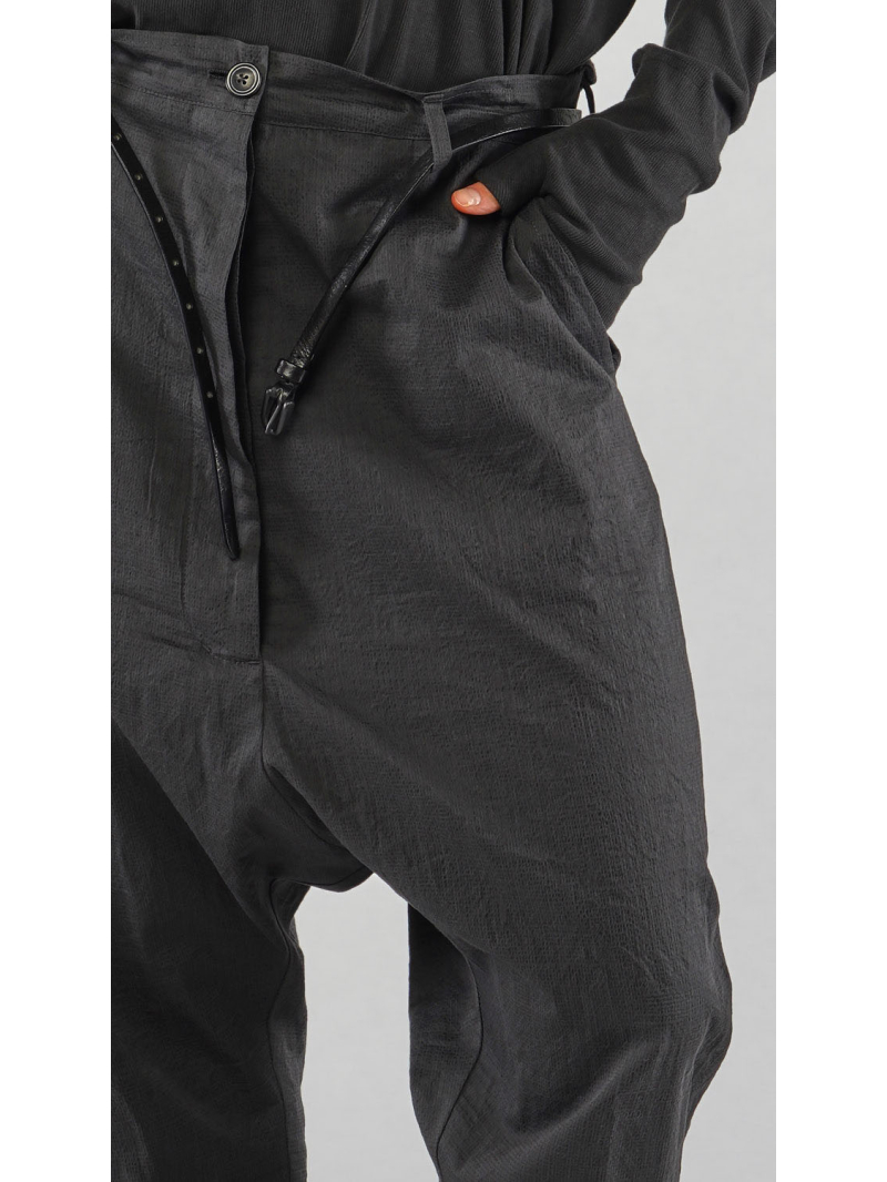 Bois rond - Pantalon en coton longueur cheville avec entrejambe bas - 2251160101