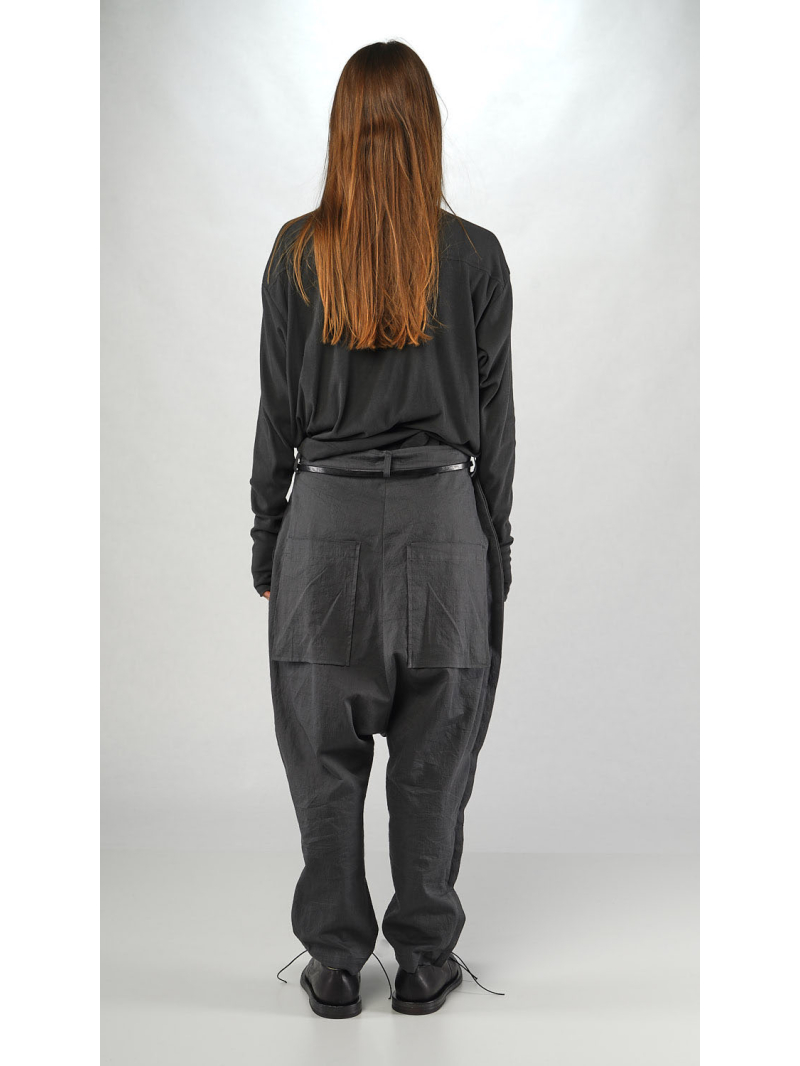 Bois rond - Pantalon en coton longueur cheville avec entrejambe bas - 2251160101