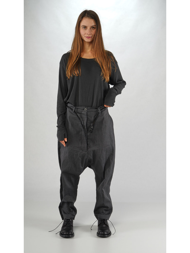 Bois rond - Pantalon en coton longueur cheville avec entrejambe bas - 2251160101