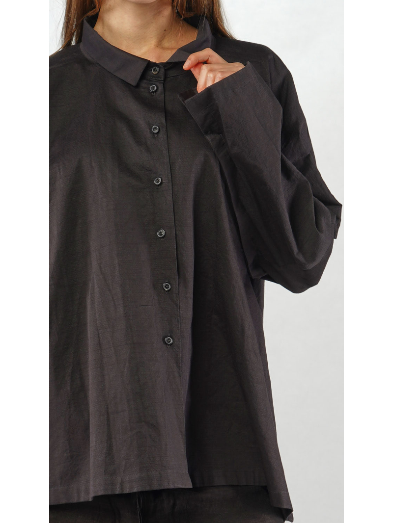 Rundholz - Blouse en coton à longueur de hanches avec patte de boutonnage - 2251160407