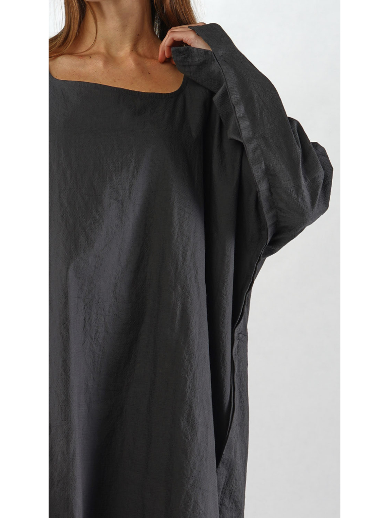 Bois rond - Robe droite large en coton - 2251160905