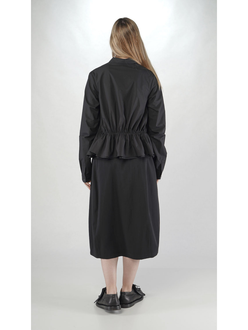 Rundholz - Baumwoll Popeline Bluse mit Raffung an Teilungsnaht - 2251230404