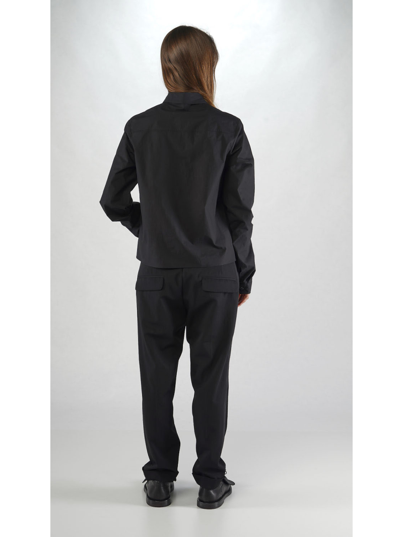 Rundholz - Blouse étroite en popeline de coton avec fronces sur la couture de séparation - 2251230406