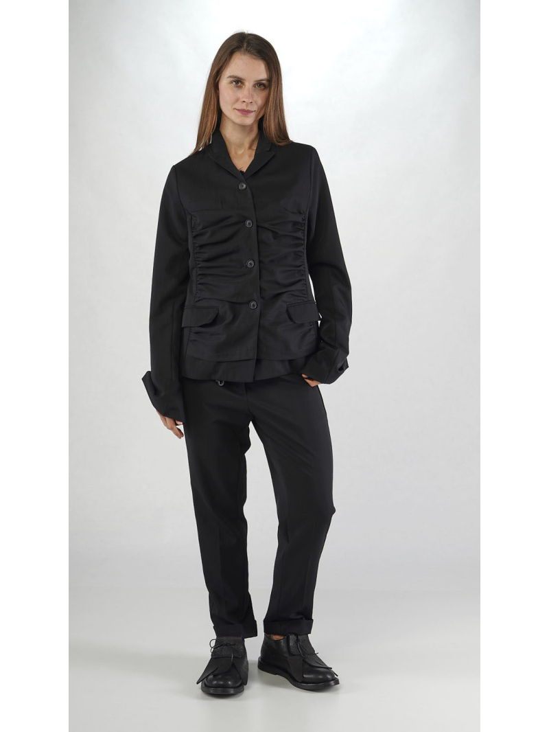 Bois rond - Veste cintrée en laine avec fronces sur la couture de séparation - 2251251102