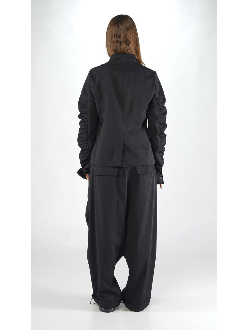 Bois rond - Veste étroite en laine avec manches frisées - 2251251108