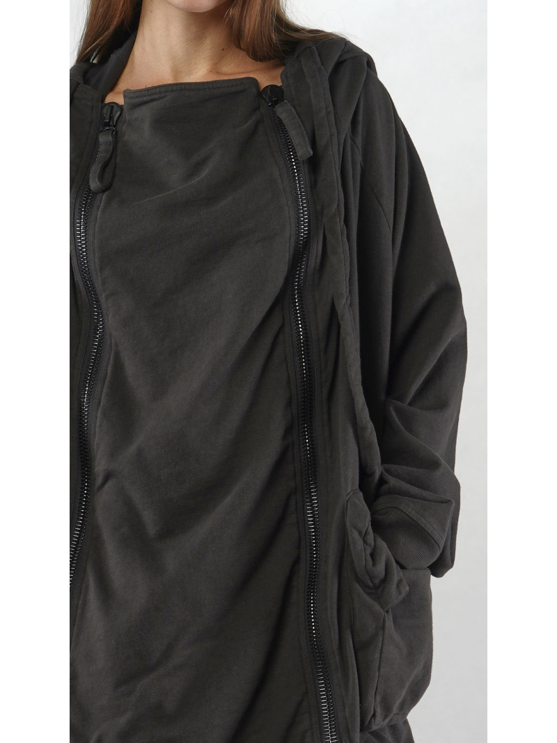 Rundholz - A-förmige French Terry Jacke mit Heruasnehmbaren Einsatz - 2251271104