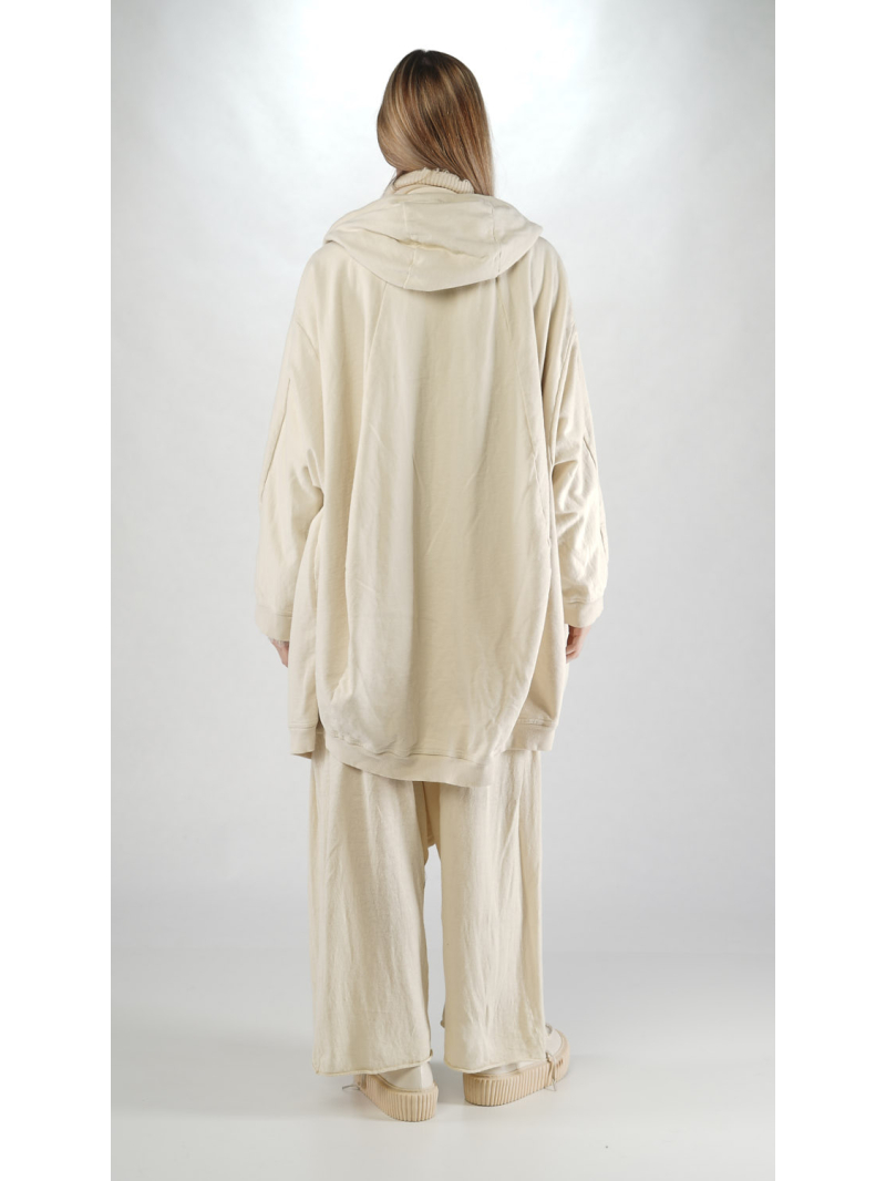 Rundholz - French Terry Mantel mit Kapuze - 2251271208