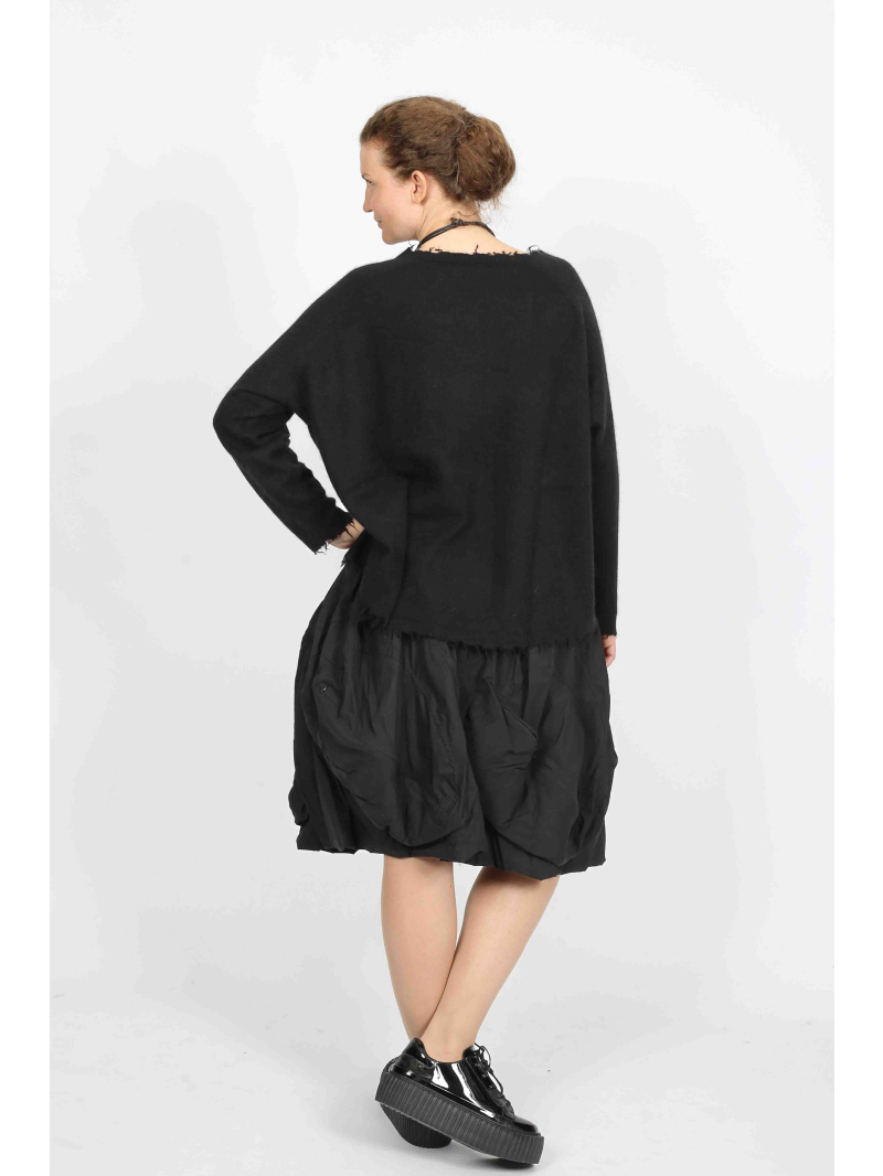 Rundholz - Pull-over évasé en laine et poils de raton laveur - 2251330701