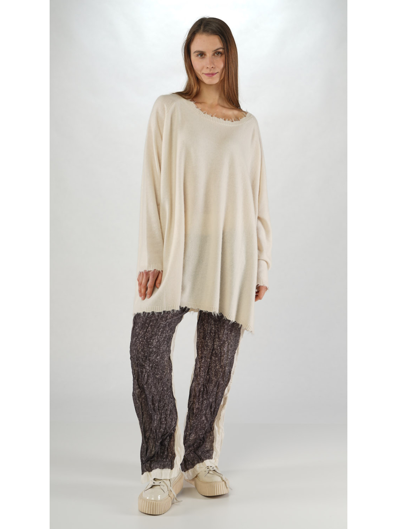 Rundholz - Tunique exclusive en tricot de laine et poils de raton laveur - 2251337004