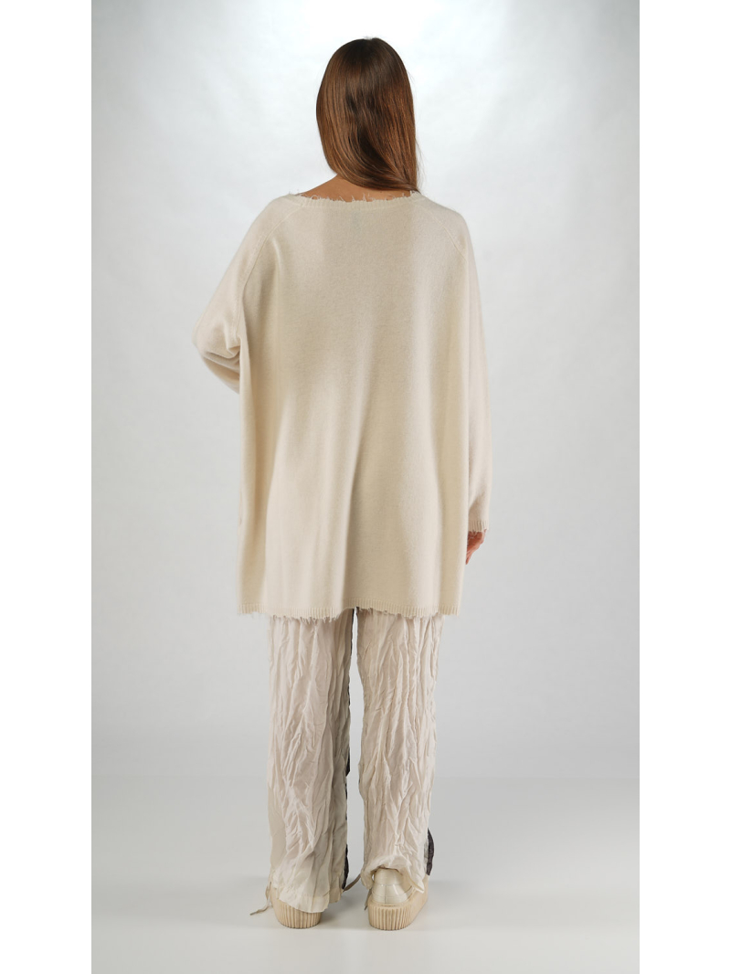 Rundholz - Tunique exclusive en tricot de laine et poils de raton laveur - 2251337004