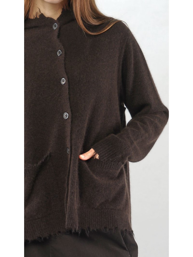 Rundholz - Merino Strickjacke mit Knöpfen - 2251337105