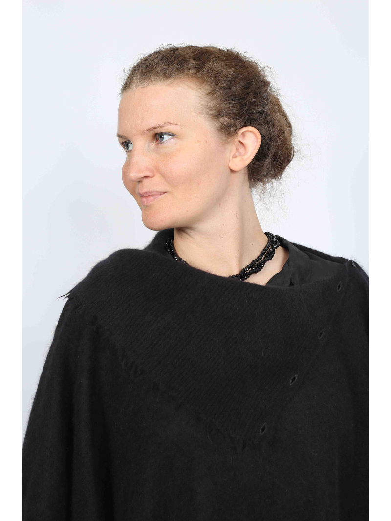 Rundholz - Écharpe Oversize en laine et poils de raton laveur - 2251337707