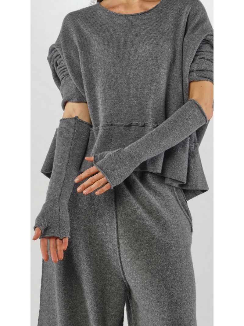 Bois rond - Manchettes sans doigts en cachemire - 2251363106