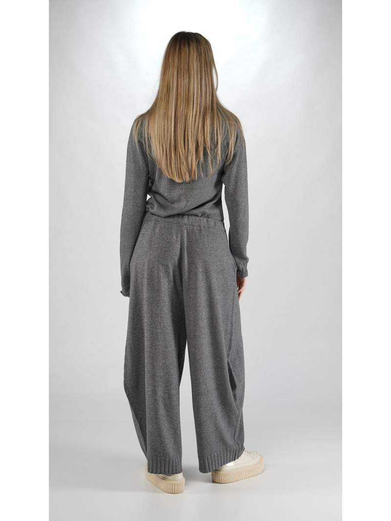 Bois rond - Baggy papier laine mix pantalon tricoté - 2251397605