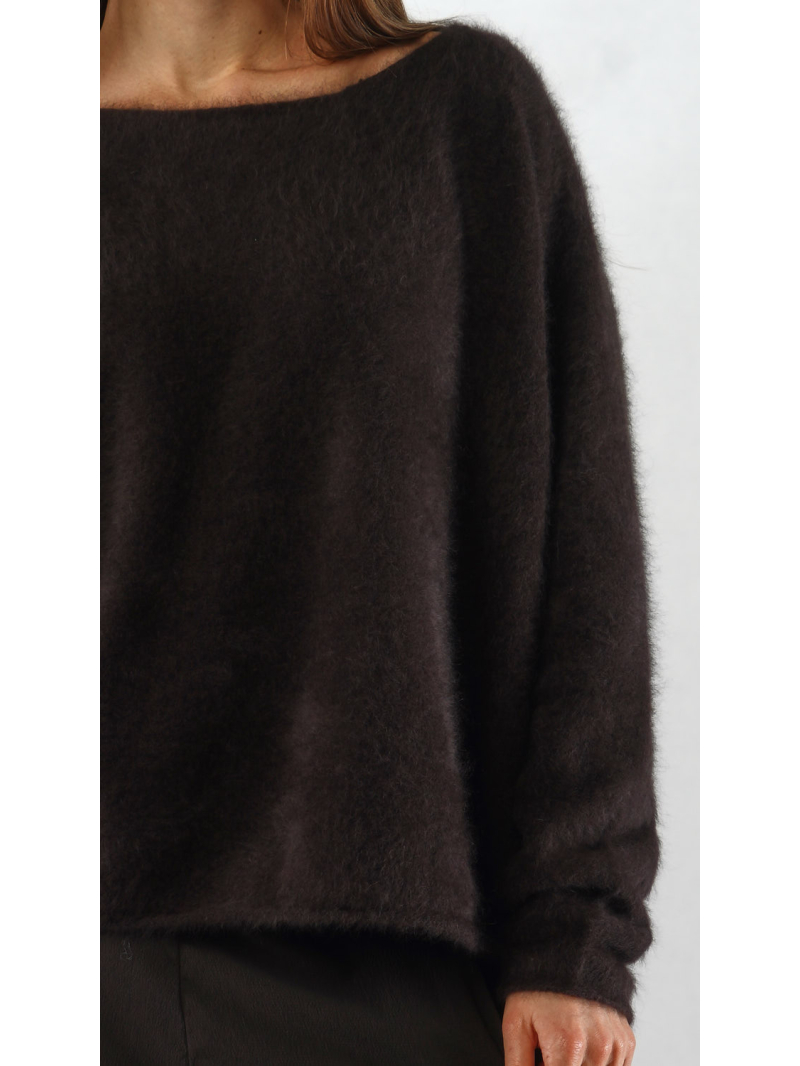 Rundholz - Kurzer Waschbär Strick Pullover - 2251410701