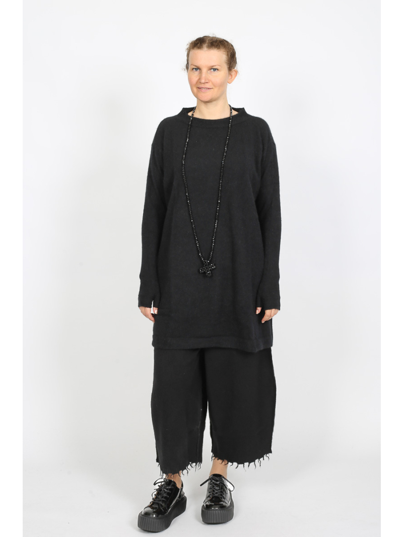 Bois rond - Tunique en tricot avec opossum et soie - 2251427006