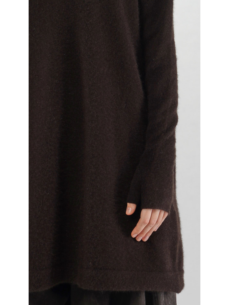 Bois rond - Tunique en tricot avec opossum et soie - 2251427006