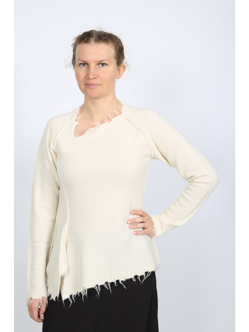 Bois rond - Pull cintré en laine et yak - 2251530701